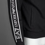 EA7 Taping Zip Up Hooded Sweatshirt Black