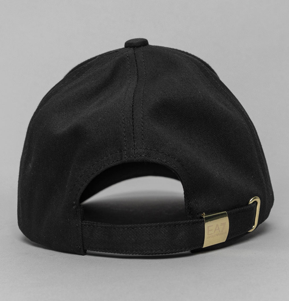 EA7 Train Core Cotton Cap Black Gold