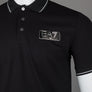 EA7 Viscose Blend Polo Shirt Black