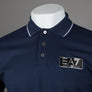 EA7 Viscose Blend Polo Shirt Navy Blue