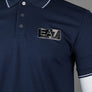 EA7 Viscose Blend Polo Shirt Navy Blue