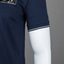 EA7 Viscose Blend Polo Shirt Navy Blue