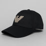Emporio Armani Embroidered Eagle Logo Cap Black