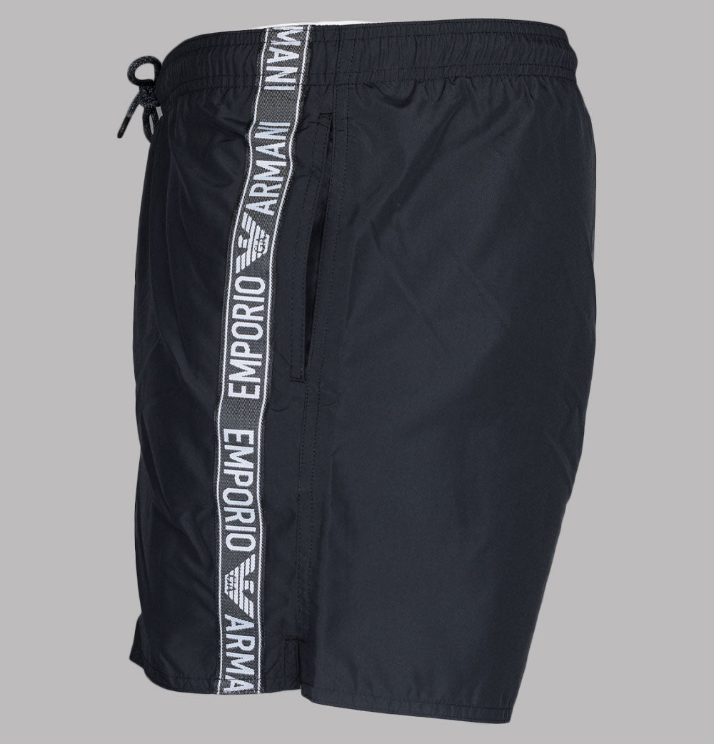 Emporio Armani Taping Swim Shorts Black Bronx Clothing