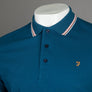 Farah Alvin Tipped Collar Polo Shirt Sailor Blue