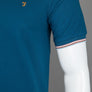 Farah Alvin Tipped Collar Polo Shirt Sailor Blue