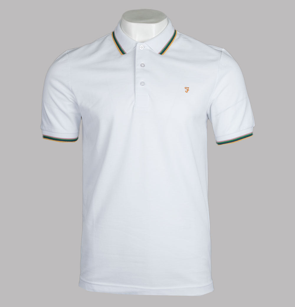 Farah white 2025 polo shirt