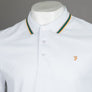 Farah Alvin Tipped Collar Polo Shirt White