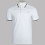 Farah Alvin Tipped Collar Polo Shirt White