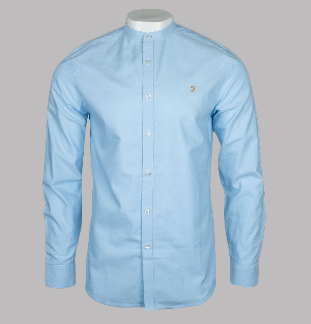 Farah white deals grandad shirt