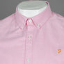 Farah Brewer Slim Fit S/S Oxford Shirt Coral Pink