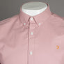 Farah Brewer Slim Fit S/S Oxford Shirt Dark Pink