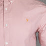 Farah Brewer Slim Fit S/S Oxford Shirt Dark Pink