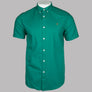 Farah Brewer Slim Fit S/S Oxford Shirt Mallard Green