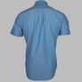 Farah Brewer Slim Fit S/S Oxford Shirt Mid Blue