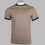 Farah Groves Ringer T-Shirt Smokey Brown