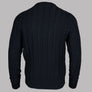 Farah Knight Cable Knit Sweater True Navy