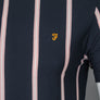 Farah Peralta Stripe T-Shirt True Navy