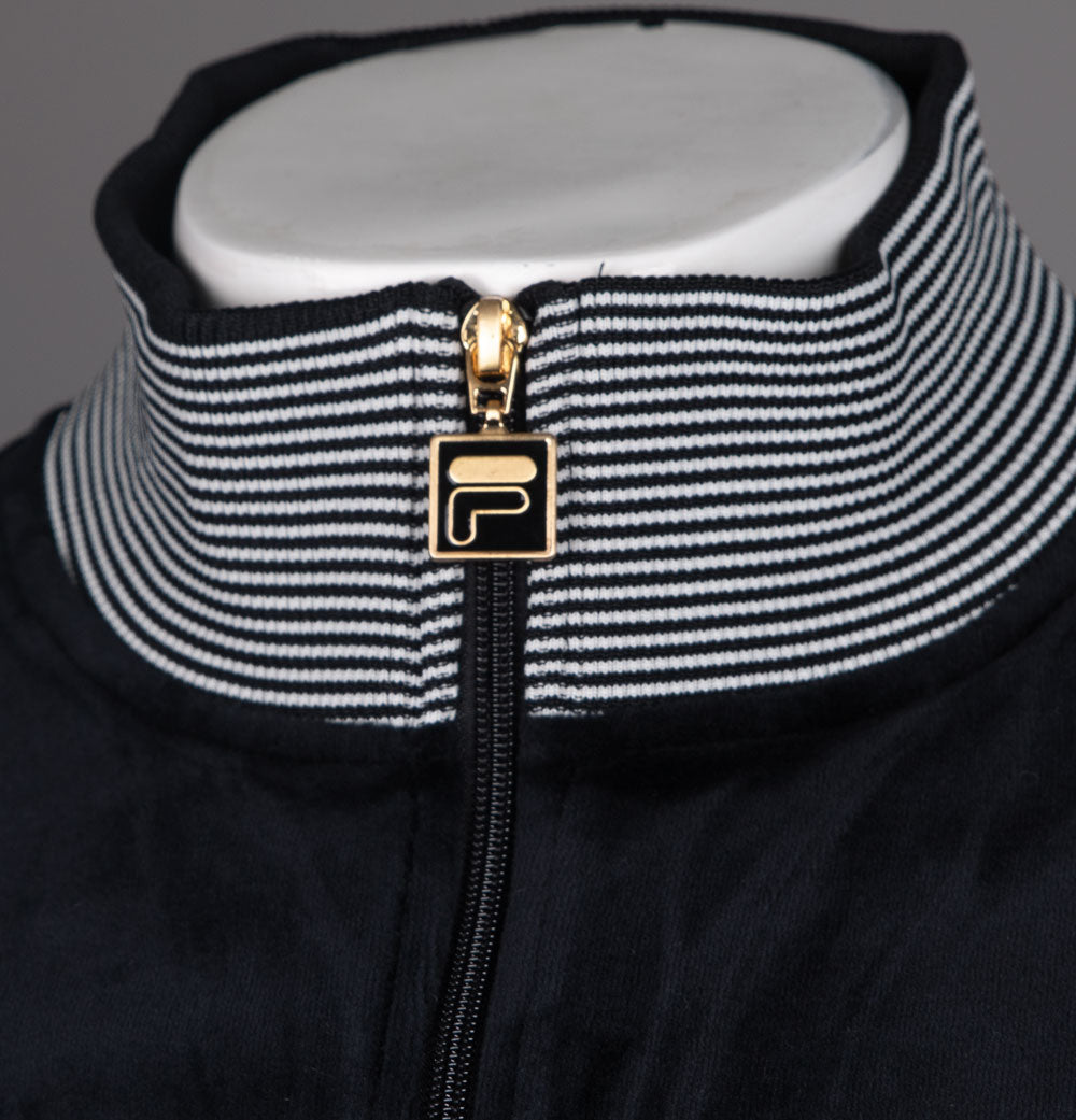 Fila Gold Cenzo Velour Track Top Black – Bronx Clothing
