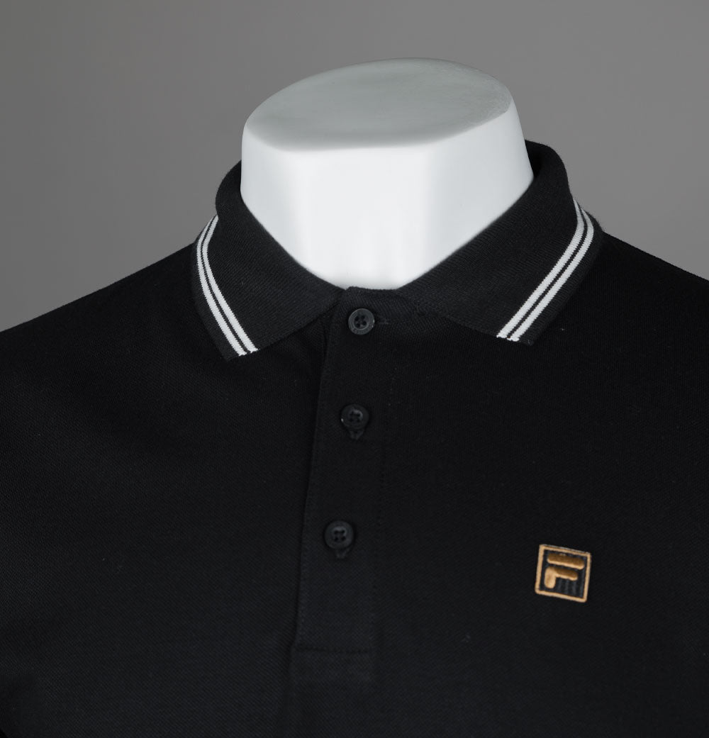 Black and gold fila shirt best sale