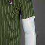 Fila Vintage BB1 Classic Striped Polo Shirt Chive/Gardenia/Windsor Wine