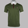 Fila Vintage BB1 Classic Striped Polo Shirt Chive/Gardenia/Windsor Wine