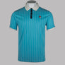 Fila Vintage BB1 Classic Striped Polo Shirt Cyan Blue/Gardenia/Fila Navy