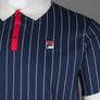 Fila Vintage BB1 Classic Striped Polo Shirt Fila Navy/Gardenia/Fila Red