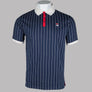 Fila Vintage BB1 Classic Striped Polo Shirt Fila Navy/Gardenia/Fila Red