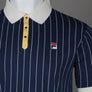 Fila Vintage BB1 Classic Striped Polo Shirt Fila Navy/Raffia/Gardenia