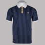 Fila Vintage BB1 Classic Striped Polo Shirt Fila Navy/Raffia/Gardenia