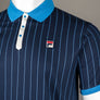 Fila Vintage BB1 Classic Striped Polo Shirt Fila Navy/Regatta Blue/Gardenia