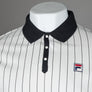 Fila Vintage BB1 Classic Striped Polo Shirt Gardenia/Black