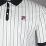 Fila Vintage BB1 Classic Striped Polo Shirt Gardenia/Black
