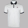 Fila Vintage BB1 Classic Striped Polo Shirt Gardenia/Black