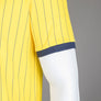 Fila Vintage BB1 Classic Striped Polo Shirt High Visability Yellow/Fila Navy/White
