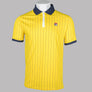 Fila Vintage BB1 Classic Striped Polo Shirt High Visability Yellow/Fila Navy/White