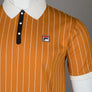 Fila Vintage BB1 Classic Striped Polo Shirt Pumpkin Spice/Gardenia/Black