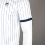 Fila Vintage BB1 Classic Striped Polo Shirt White/Fila Navy/Fila Red