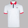 Fila Vintage BB1 Classic Striped Polo Shirt White/Fila Red/Fila Navy