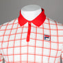 Fila Vintage Bobby Check Polo Shirt Gardenia/Fila Red