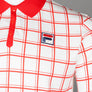 Fila Vintage Bobby Check Polo Shirt Gardenia/Fila Red