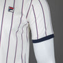 Fila Vintage Brett Double Stripe BB1 Polo Shirt Gardenia/Fila Navy/Foxglove