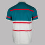 Fila Vintage Clarkson Stripe Polo Shirt Gardenia/Deep Lagoon/Fila Red
