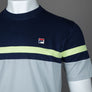 Fila Vintage Duncan T-Shirt Fila Navy/High Rise Grey/Shadow Lime