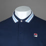 Fila Vintage Faraz Tipped Polo Shirt Fila Navy/White/Vista Blue