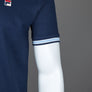 Fila Vintage Faraz Tipped Polo Shirt Fila Navy/White/Vista Blue