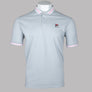 Fila Vintage Faraz Tipped Polo Shirt High Rise Grey/Prism Pink/White