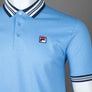 Fila Vintage Faraz Tipped Polo Shirt Visa Blue/Fila Navy/White