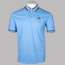 Fila Vintage Faraz Tipped Polo Shirt Visa Blue/Fila Navy/White